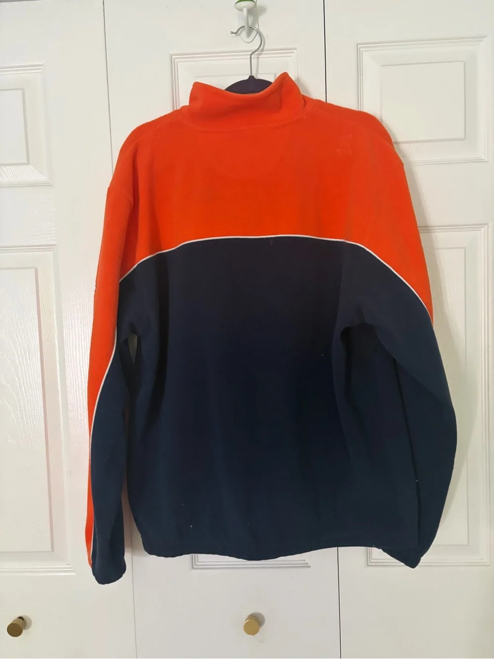 Reebok Chicago Bears Orange and Navy Half-Zip Pullover Sweatshirt